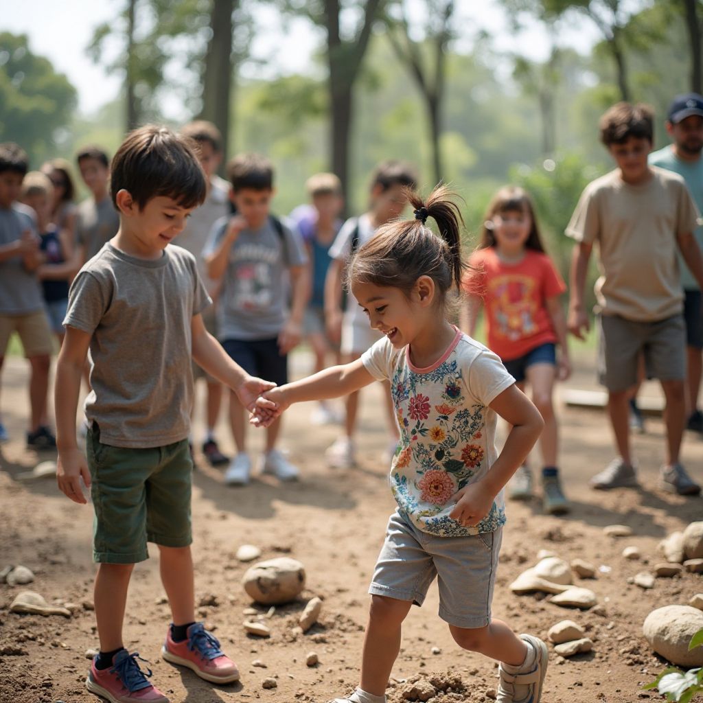 Australian families at community theme park event